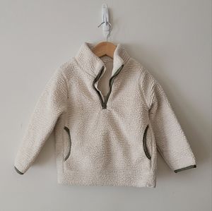 GAP Sherpa Boy Toddler Pullover Quarter Zipper Sweater 4T